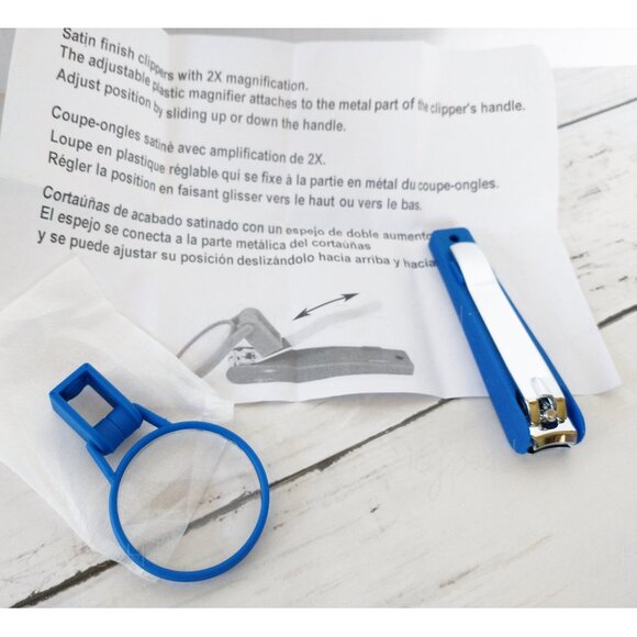 Avon Toenail Clipper with Magnifier New Footworks Pedicure Kit + Nail Brush - Picture 6 of 12